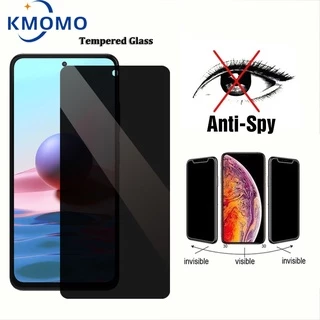 Película Vidro 3D Privacidade Anti Spy Xiaomi Redmi Note 12 4G + 11 Pro 5G 11s 10 10s 9 9s 8 7 Plus 12C 10A 10C 9A 9C 9T Anti-Espião