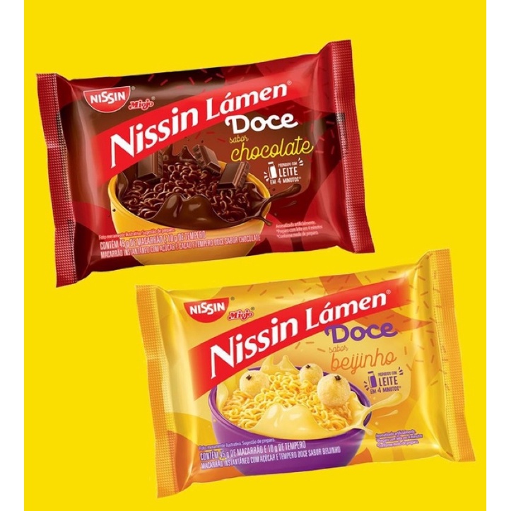 Miojo doce Nissin Lámen - Chocolate Beijinho