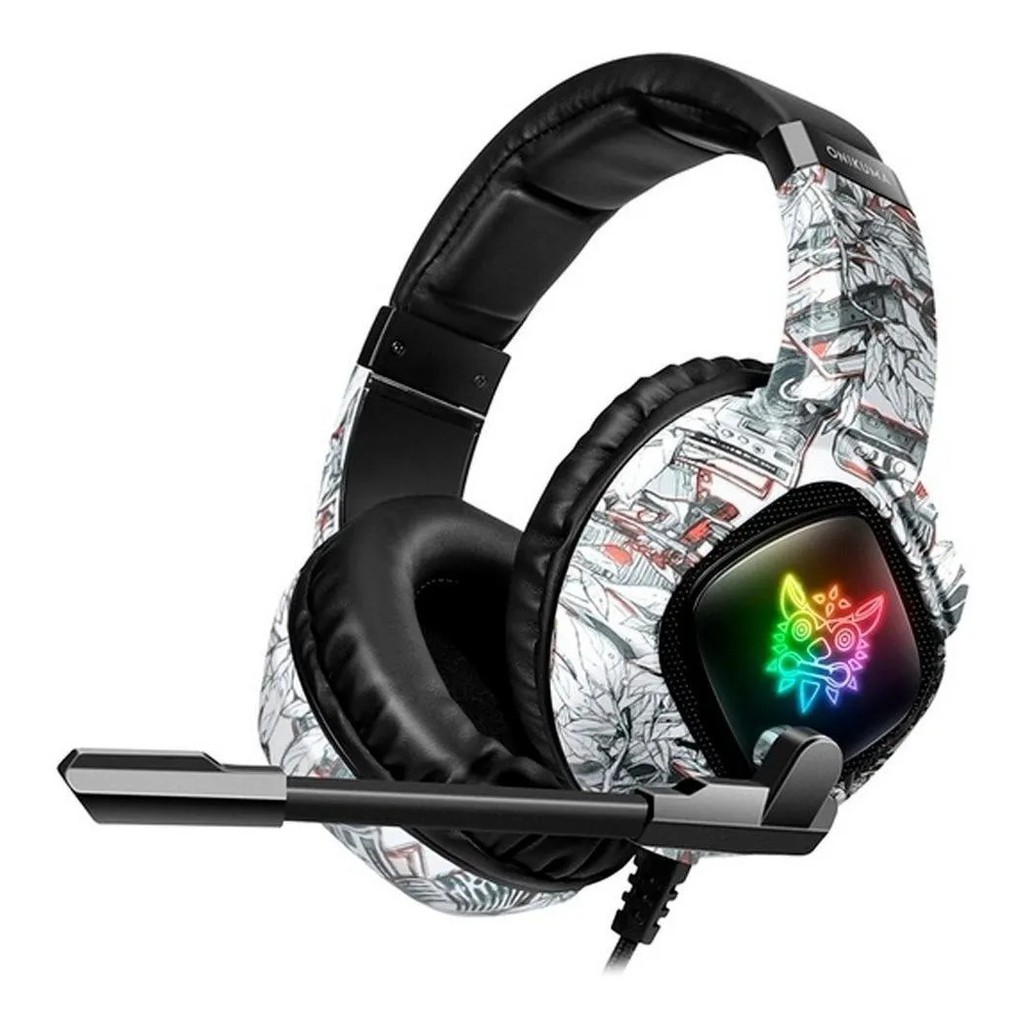 Fone De Ouvido Over Ear Gamer Onikuma K19 Camuflagem Branca Com Luz Rgb Led Shopee Brasil