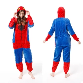 Unisex Anime Onesies Mulheres Homens Spiderman One Piece Macacões Ponto Cosplay Costumes Kigurumi Animal Pijama