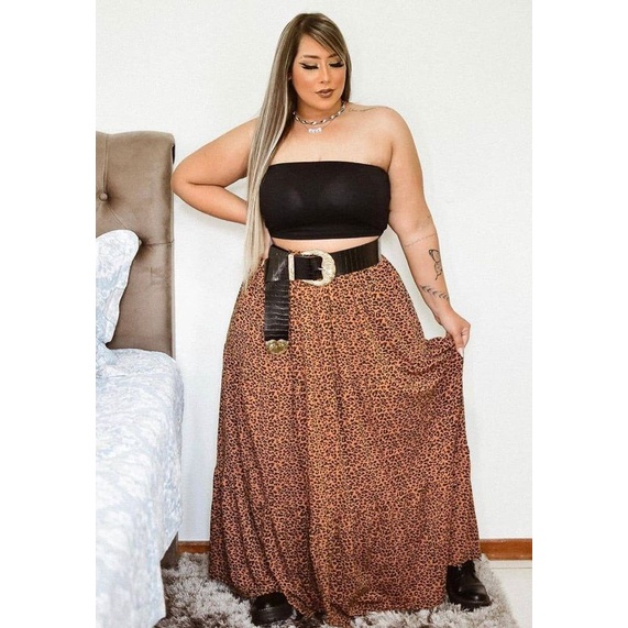 Longa Plus Size Saias Longas Posthaus Saias Longas Saias EvangÃ