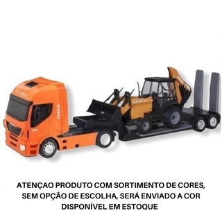 Caminhão Carreta De Brinquedo Iveco Hi-way Tora De Madeira - R$ 61,5