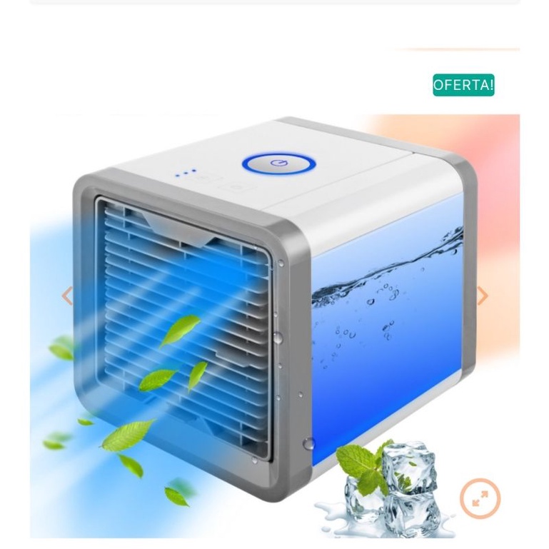 Mini Ar Condicionado Port Til De Mesa Arctic Air Cooler Umidificador Climatizador Comluz Led