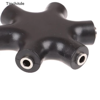6 Ligar 3.5mm Conversor De Cabo De Áudio Hub Entrada De Fone De Ouvido Aux Multi Port