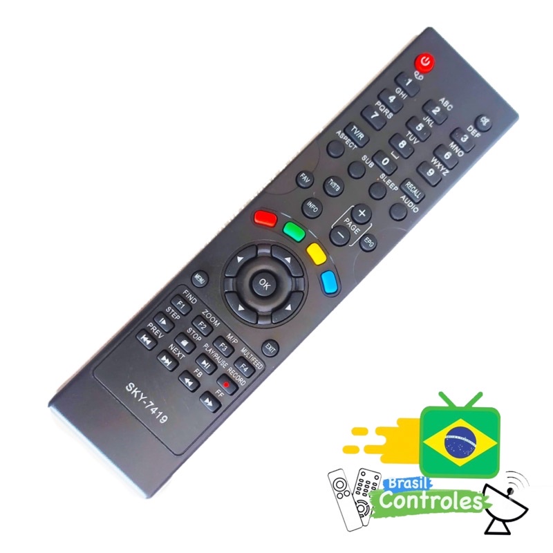 Controle Remoto para Receptor Azbox Bravissimo Twin - 7419 | Shopee Brasil