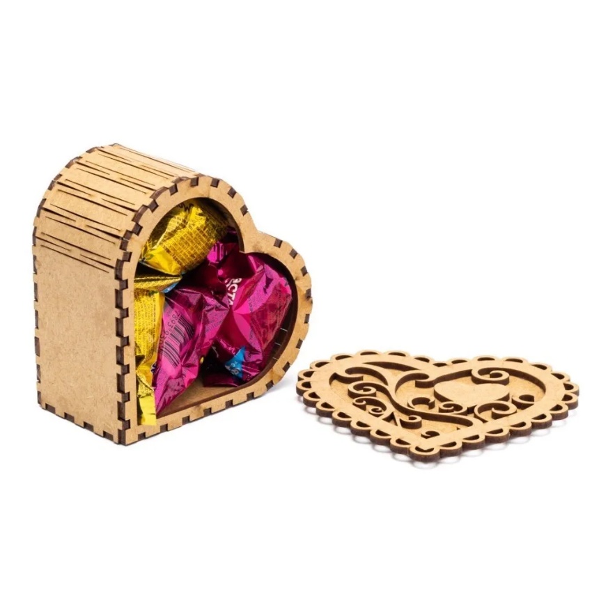 10 Caixas Coração Bombom Pequena Mdf - Dia Das Mães