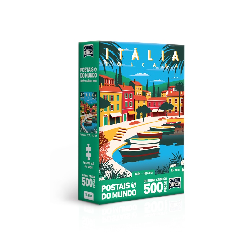 Quebra - Cabeca 500 pcs Postais do Mundo Italia - Toyster - Lacrado