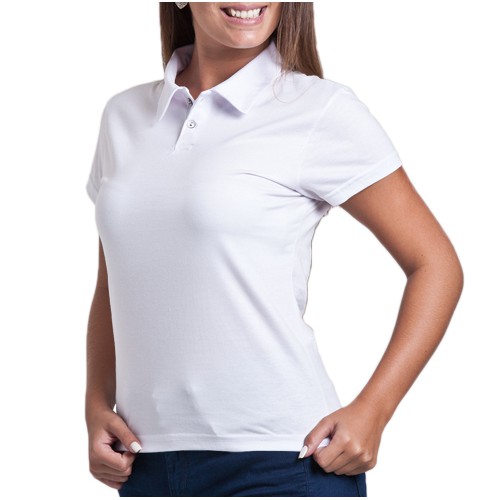 Camisa gola polo branca hot sale feminina