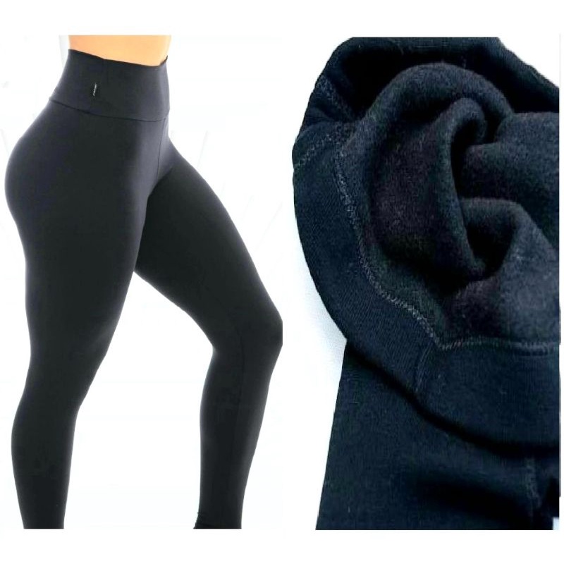Calça legging Plus Size Flanelada Forrada Peluciada Aveludada G1