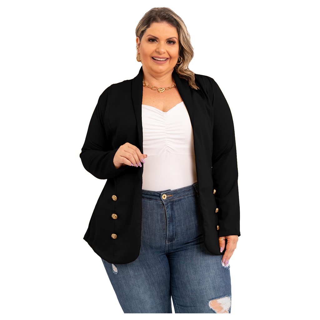 Blazer feminino hot sale plus