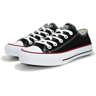 Tênis Converse ALL Star Sola Baixa Preto Vermelho Cano Baixo Casual Tênis  unisex Feminino e Masculino