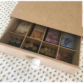 Caixa dinheiro em MDF com puxador