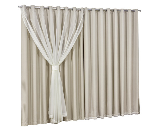Cortina Blackout Com Voil/voal 8mts X 2.70mts