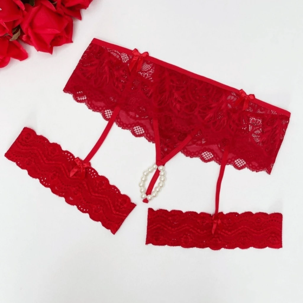 Braga Tailandesa con Liga Persex Cinta Liga Sexy con Perlas Eróticas