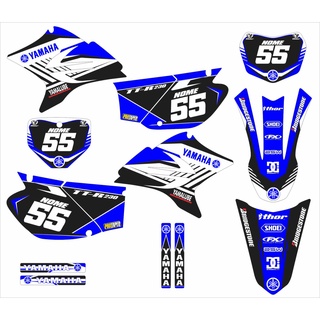 Kit Adesivo Moto Cross Trilha Xr 200 0,20mm - Preta e Branco