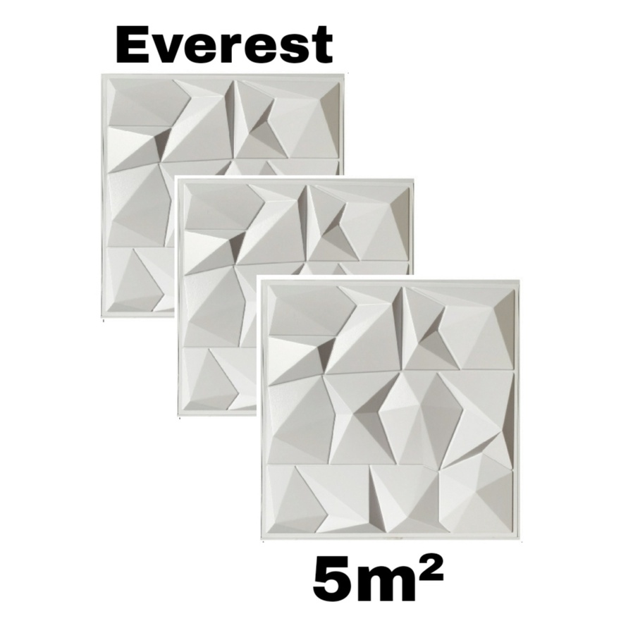 kit 5m² 20 Placas de Revestimento 3D PVC Mod. EVEREST Alto Relevo ...