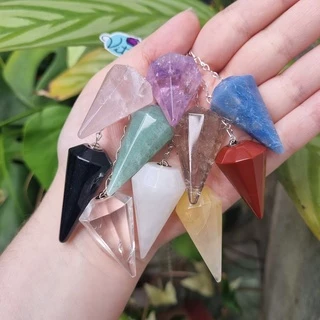 Pêndulo Radiestesia Pedra Natural Mesa Radiônica Diversas Opções Ametista Quartzo Cristal Feng Shui Chakras Equilíbrio em Oferta na Shopee