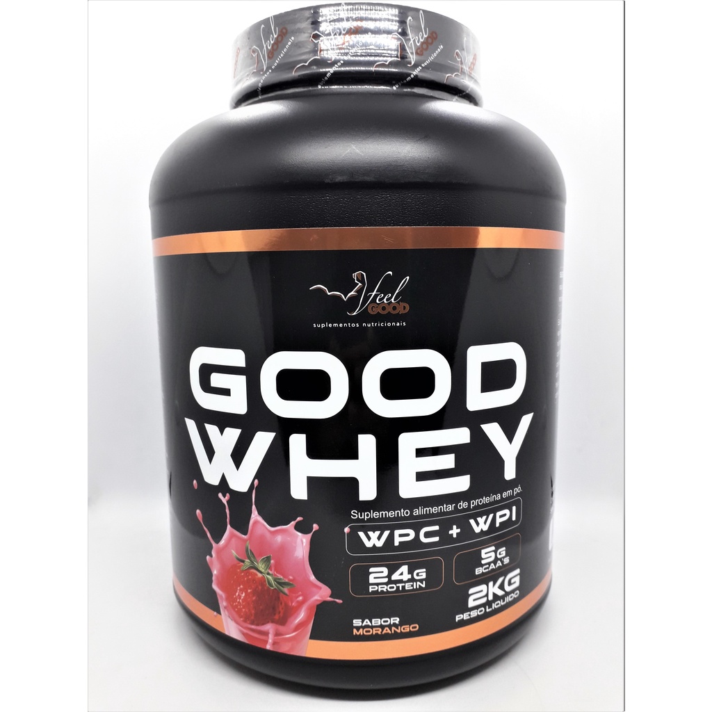 Good Whey 2kg Feel Good Whey Concentrado/isolado – SABOR MORANGO