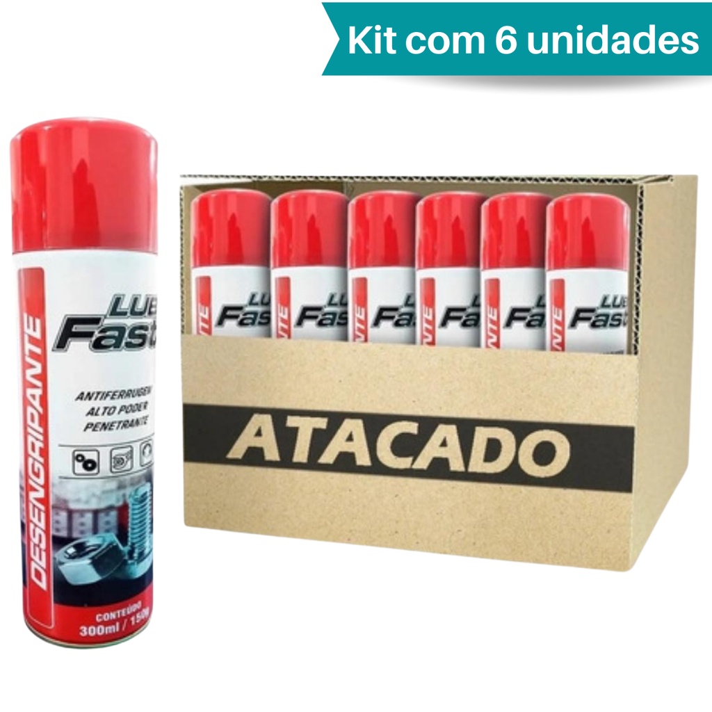 Kit 06 – Desengripante Lubfast Anticorrosivo Spray 300 ml
