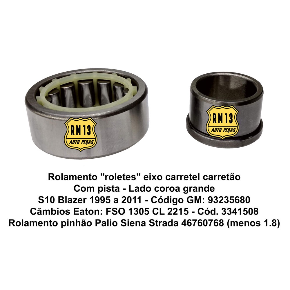 Rolamento Carretel Câmbio S10 Blazer 95 A 11- Ac 20 - F1000