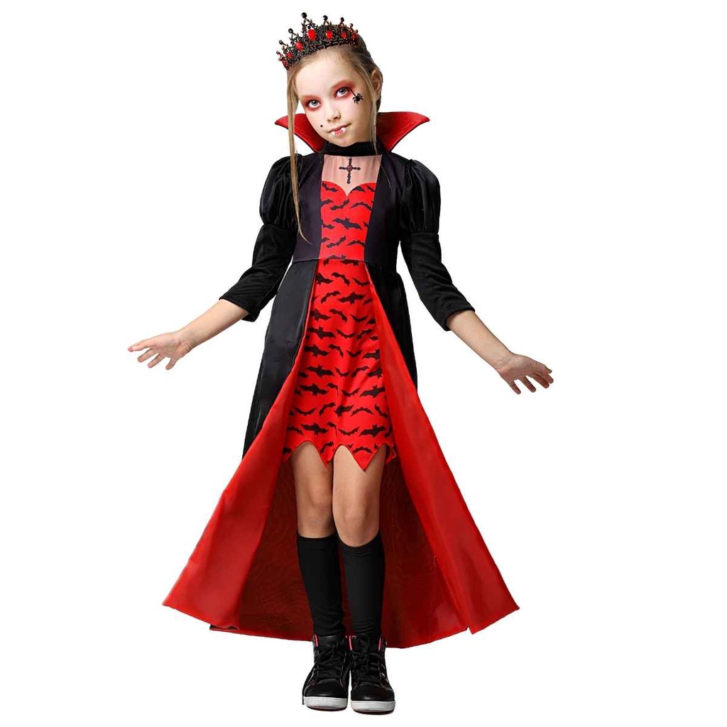 Fantasia Vampira Clássica Halloween Infantil