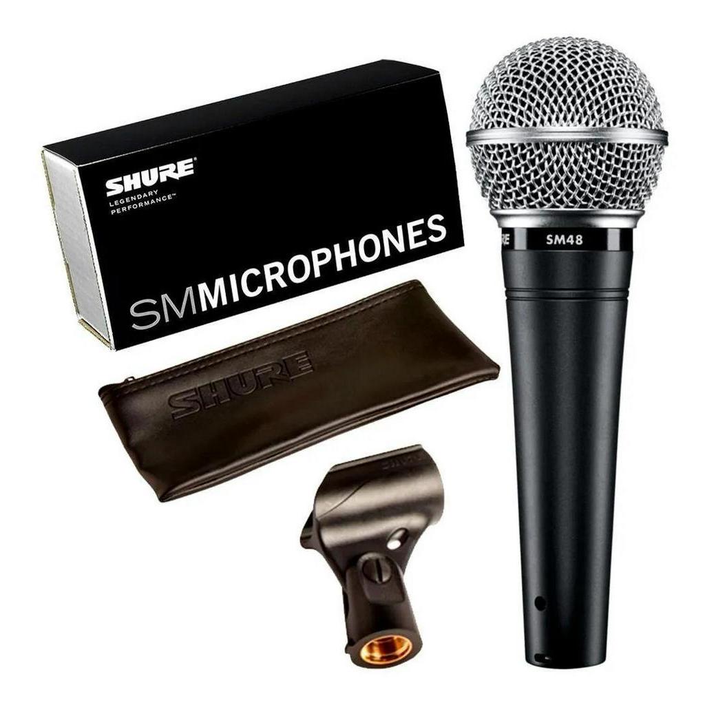MICROFONE SHURE SM48-LC DE MAO DINAMICO 2 ANOS GARANTIA | Shopee Brasil