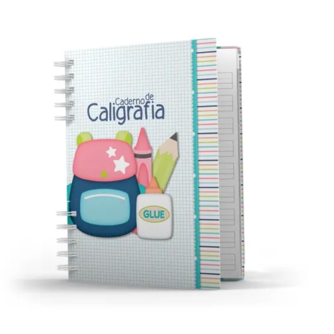 Caderno De Caligrafia Com Atividades - Capa Dura - 160 Pgs