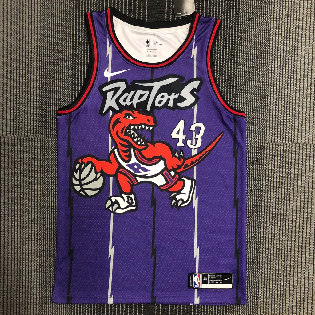 Camisa Hot Pressed Toronto Raptors 43 Pascal Siakam Jersey Basquetebol Púrpura Camiseta Jersey 2023NBA De Madeira Dura Swingman Throwback