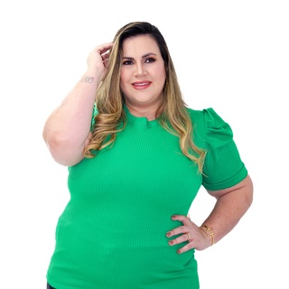 Blusas plus size moda evangélica manga princesa luxo - R$ 39.99, cor Branco  #146476, compre agora