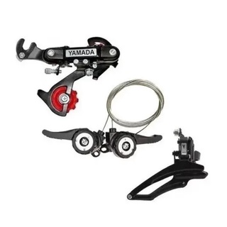 kit relação 18 e 21 marcha cambio dianteiro e traseiro trocadoe 6 e 7v bicicleta bike promoção