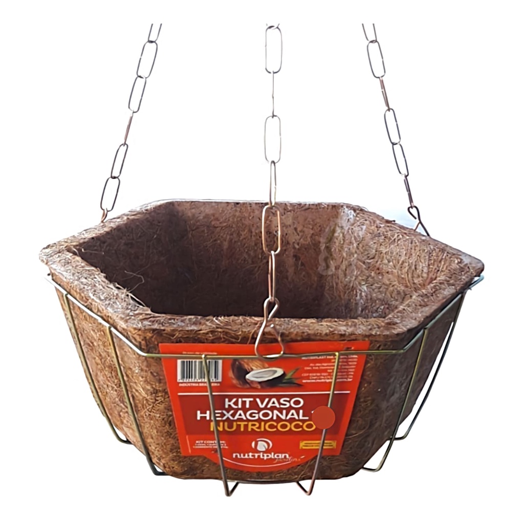 Vaso Para Planta Grande Fibra De Coco Completo | Shopee Brasil