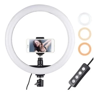 Ring Light Iluminador Led 30cm 12 Polegadas + suporte celular + tripé de mesa