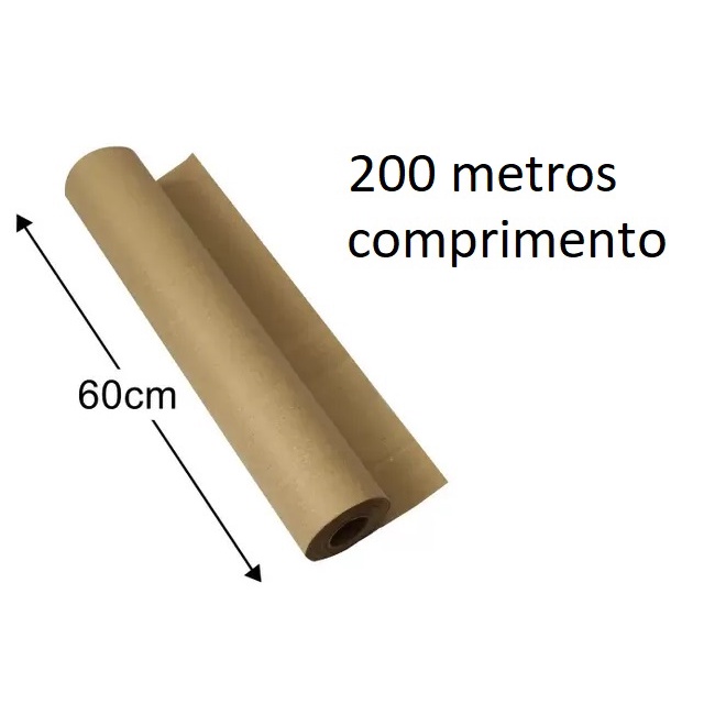 Bobina Papel Kraft 60cm De Largura Por 200 Metros Comprimento 60g Rolo De Papel Pardo 60cmx200m 2412