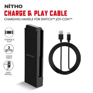 NiTHO Switch Joy-Con CHARGE & PLAY CABLE 3m , Punho De Carregamento Compatível Com Controlador Nintendo