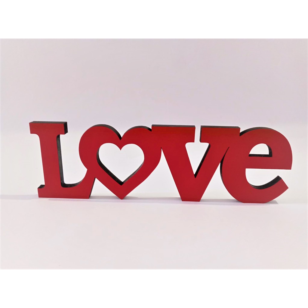 Nome LOVE 3D em MDF