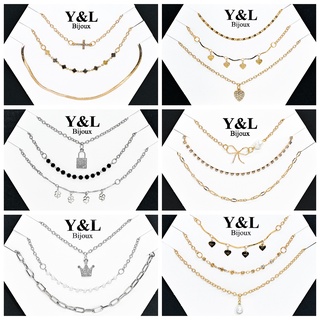 Kit 3 / Kit 4 Choker Luxo Colar Prata Dourado 1 Conjunto Variado