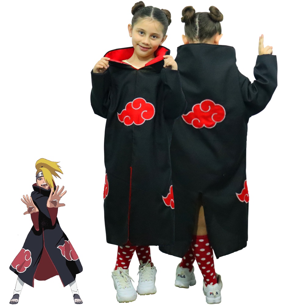 Combo Manto Akatsuki Nuvem Vermelha Naruto Shippuden Com Bandana Da Folha  Cosplay Ninja no Shoptime