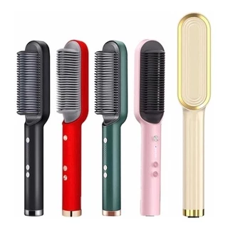 Escova Alisadora Bivolt 5 em 1 - Alisa, Hidrata, Modela, Alinha e Anti-Frizz em Oferta na Shopee