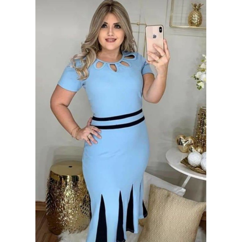 Roupa evangélica best sale para gordinhas