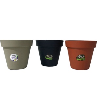 Vaso Bari Eco 15x13 De Plástico 3 Cores Para Decoração 1,4L