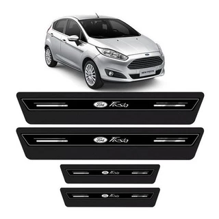 Soleira Protetor De Porta Premium Ford New Fiesta - Preto