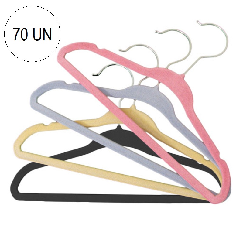 70 Cabides Veludo Infantil / Criança / Guarda-Roupa / Personal ...
