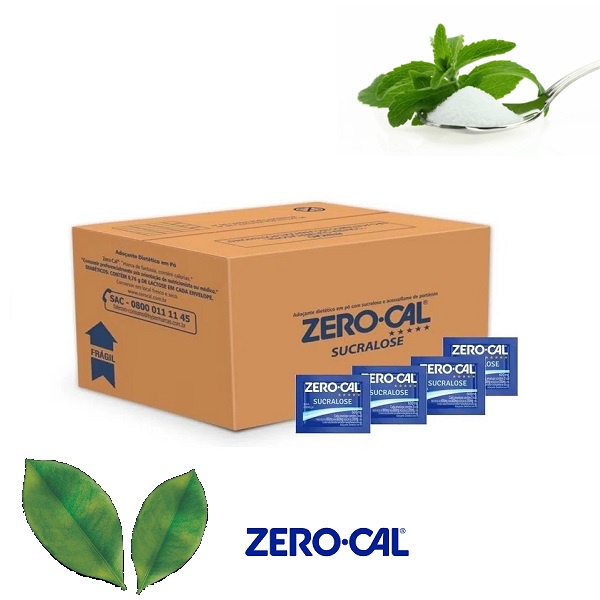 Adoçante Dietético Zero Cal Sucralose- 100 Sachês Adoçante Envelope Com 600 mg Cada
