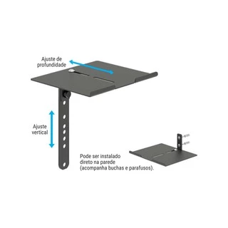 Suporte Para Receptor Conversor Net Sky Tv Digital e Dvd