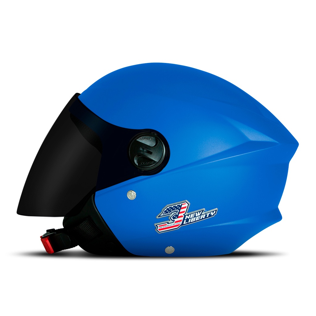 Pro Tork R8 - Capacete Moto, Viseira Fume, Azul, 60 cm