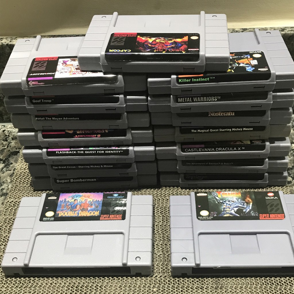 Lista com todos os jogos de Super Nintendo