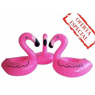 kit 3 PCs Boia Porta Copo Flamingo Rosa Piscina Festas Praia Decoração Top