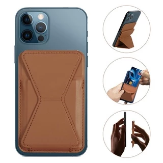 Nova Carteira Magnética De Couro Para iPhone 12 Porta-Cartões 14 13 12 Pro Max Mini Carteiras De Celular Com Bolsa De Cartão