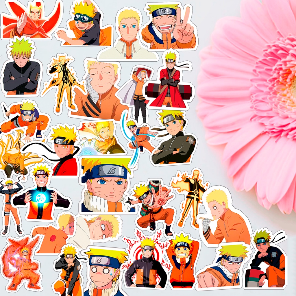 Cartela de adesivos Naruto Uzumaki Anime Clássico, Shippuden e Boruto ...