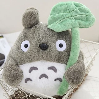 Totoro Brinquedo De Pelúcia Adorável Com Construção Lavável Na Superfície De Folha De Lótus Para Fácil Limpeza